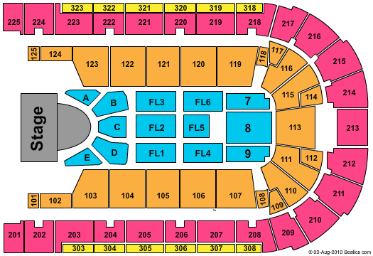 Boardwalk Hall Arena - Boardwalk Hall SYTYCD Seating Chart